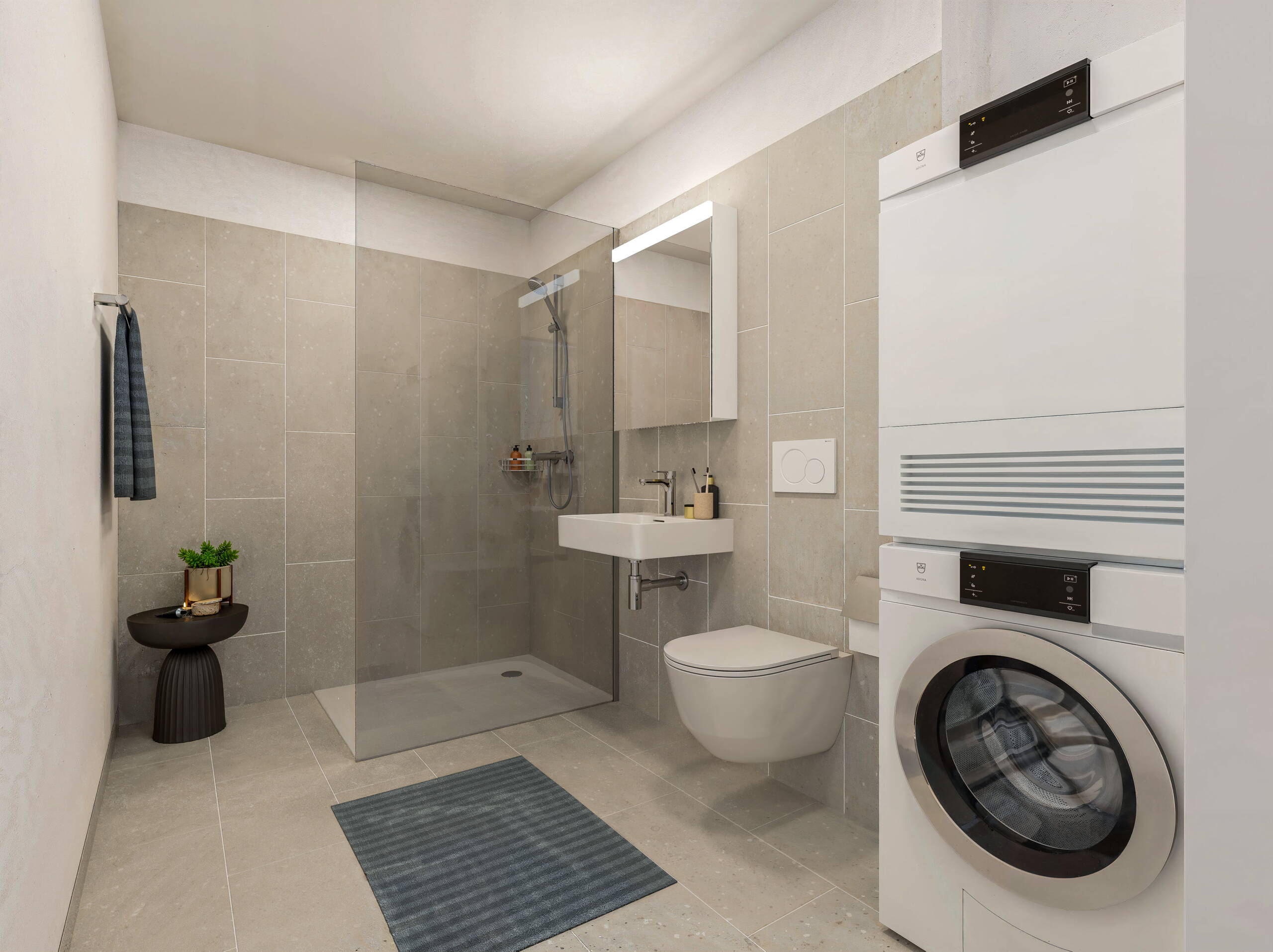Riedtower – Bathroom Riedtower – Interior fit-out, North Zurich, Oerlikon – Bathroom