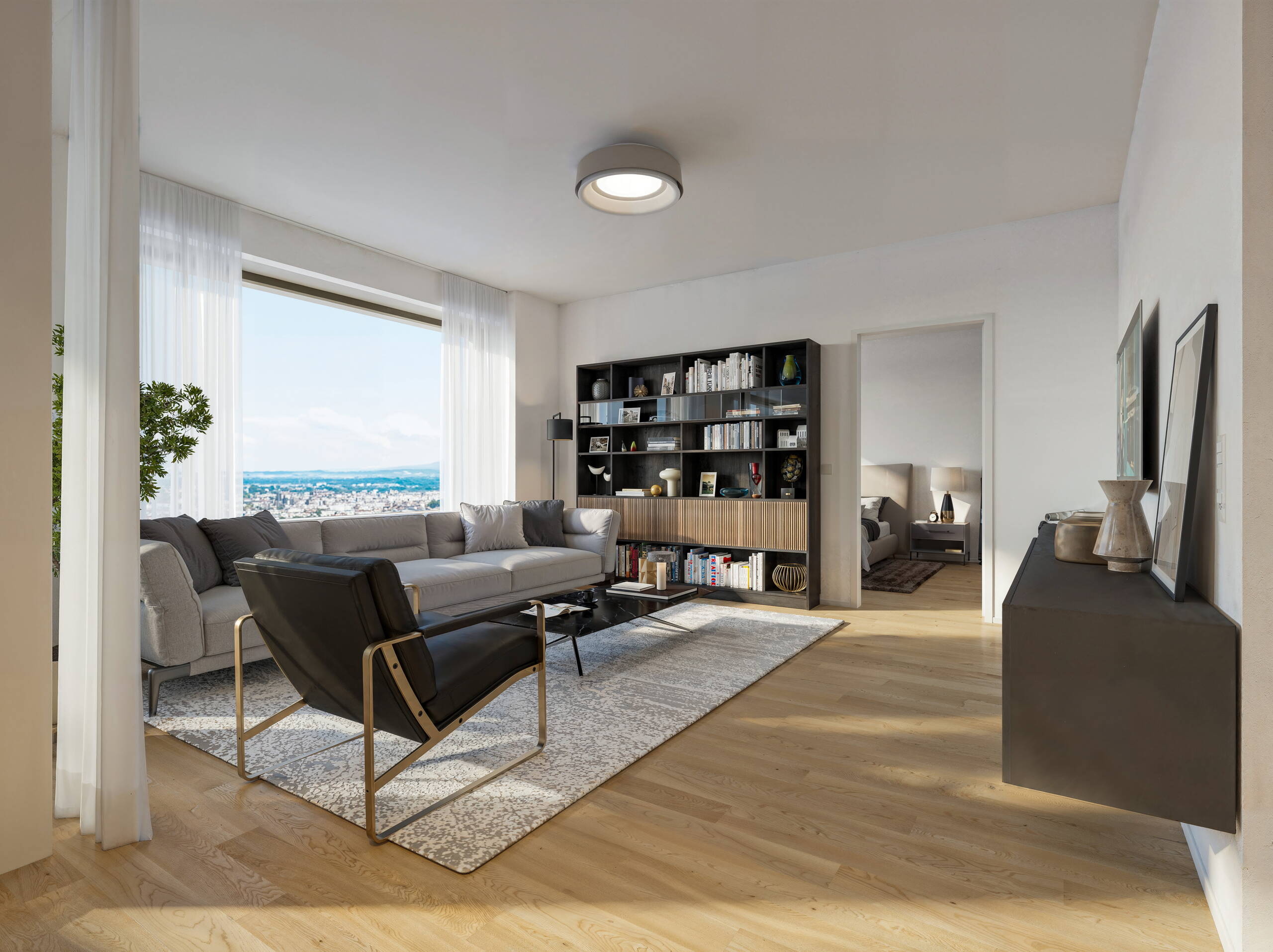 Riedtower - Wohnenzimmer Riedtower - Innenausbau, Zürich Nord, Oerlikon - Wohnenzimmer