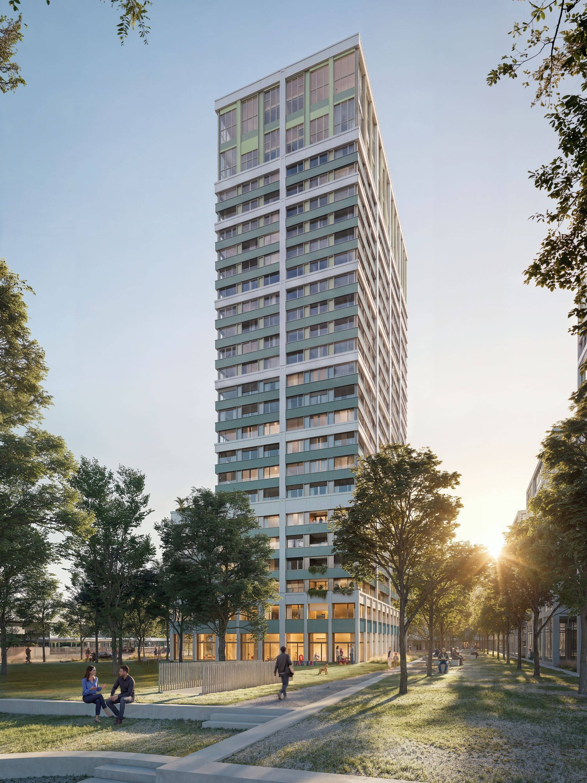 Riedtower Fassade, Oerlikon, Zürich Nord