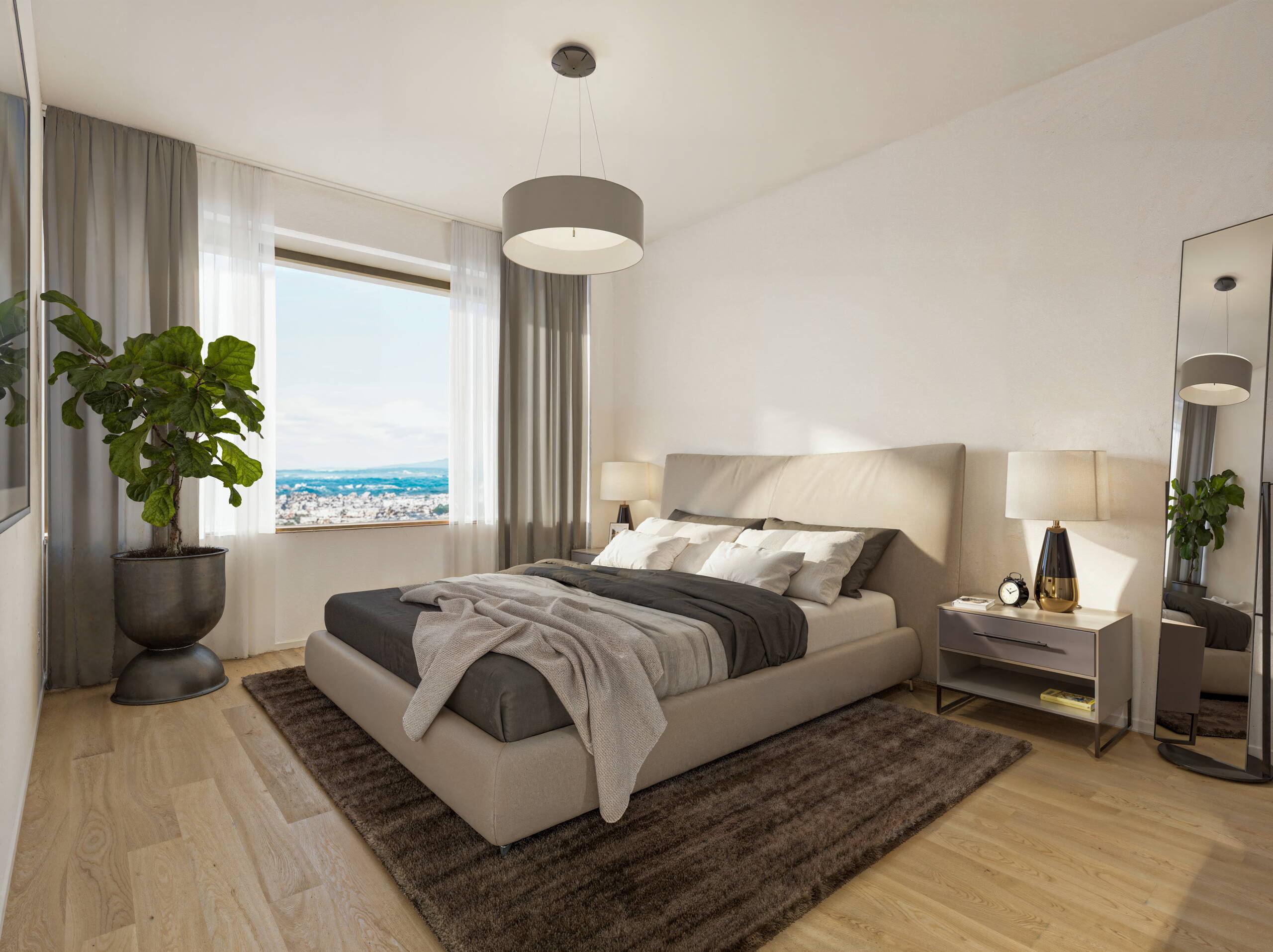 Riedtower – Bedroom Riedtower – Interior fit-out, North Zurich, Oerlikon – Bedroom
